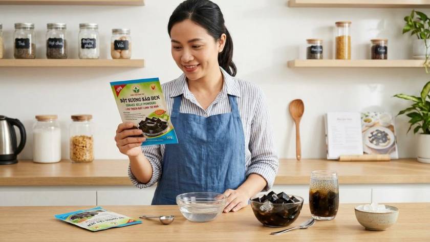 Bột sương sáo mua ở đâu để mẻ thạch ngon, dễ dùng