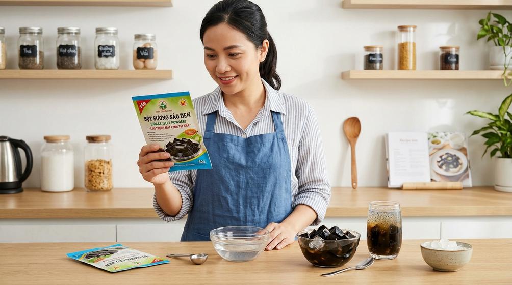 Bột sương sáo mua ở đâu để mẻ thạch ngon, dễ dùng