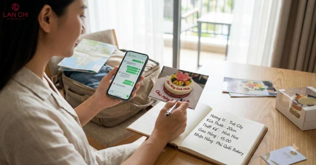 Khách hàng nên xác nhận sớm thời gian và địa điểm nhận bánh để LAN CHI BAKERY chuẩn bị đơn hàng chính xác