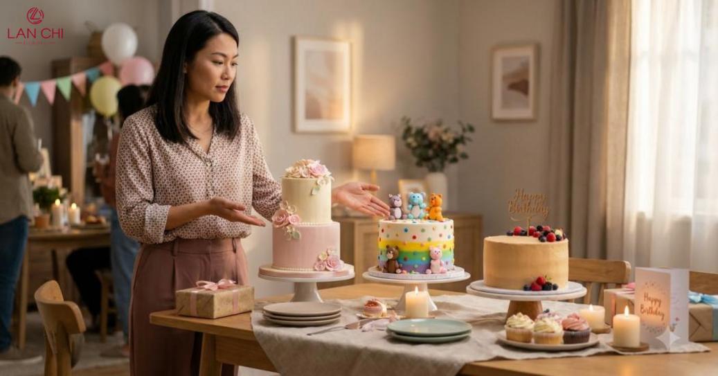 Chọn mẫu bánh theo người nhận và dịp tặng