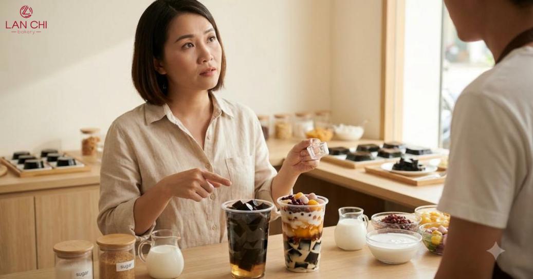 Khi mua thạch đen, nên kiểm tra thành phần, lượng đường, dinh dưỡng, nguồn gốc và quan sát kỹ dấu hiệu bất thường của sản phẩm Khi mua thạch đen, nên kiểm tra thành phần, lượng đường, dinh dưỡng, nguồn gốc và quan sát kỹ dấu hiệu bất thường của sản phẩm
