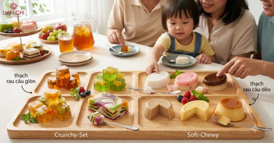 Rau câu giòn hay dẻo sẽ phù hợp với từng sở thích và cách thưởng thức khác nhau Rau câu giòn hay dẻo sẽ phù hợp với từng sở thích và cách thưởng thức khác nhau