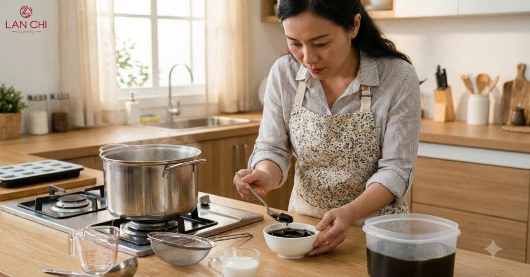 Xử lý sương sáo lỗi đúng cách, đảm bảo thạch đông ngon.