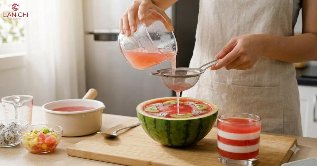 Biến tấu đa dạng, giữ đúng tỷ lệ để thạch trong, đẹp.