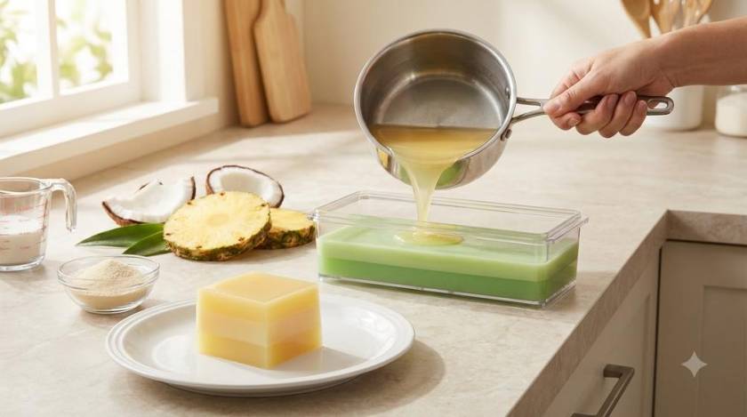 Cách nấu rau câu dẻo mềm dai, đứng khuôn không tách lớp