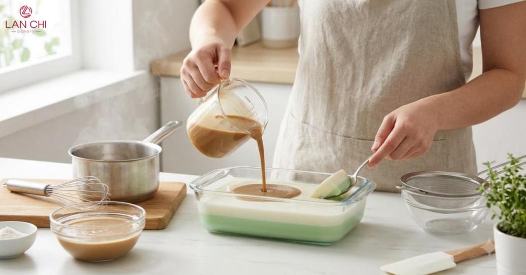 Biến tấu đa dạng, kiểm soát nhiệt độ để thạch đông mịn, không nhão.