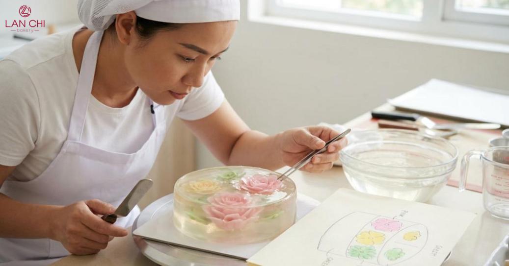 Trước khi làm, nên phác thảo bố cục, chọn khuôn và giới hạn tối đa ba màu tương đồng để bánh rau câu hài hòa, tiết kiệm nguyên liệu và phù hợp nhiều dịp. Trước khi làm, nên phác thảo bố cục, chọn khuôn và giới hạn tối đa ba màu tương đồng để bánh rau câu hài hòa, tiết kiệm nguyên liệu và phù hợp nhiều dịp.