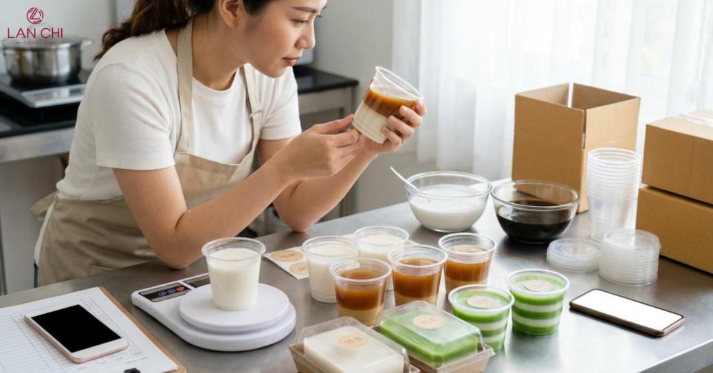 Sau khóa học, nên bắt đầu bán 2–3 món rau câu dễ làm, phù hợp khẩu vị khách hàng và có thể duy trì chất lượng ổn định. Sau khóa học, nên bắt đầu bán 2–3 món rau câu dễ làm, phù hợp khẩu vị khách hàng và có thể duy trì chất lượng ổn định.
