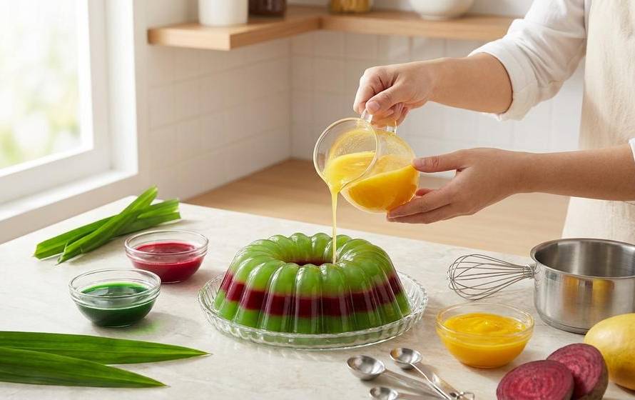 Màu tự nhiên làm rau câu: giữ màu đẹp, vị hài hòa khi nấu
